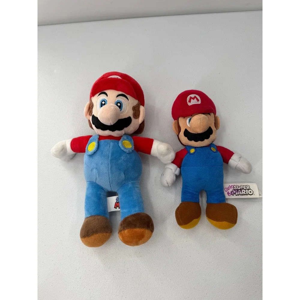 Nintendo Super Mario Plush Toy Lot Jakks Pacific Good Stuff 9-11 inch Red Blue